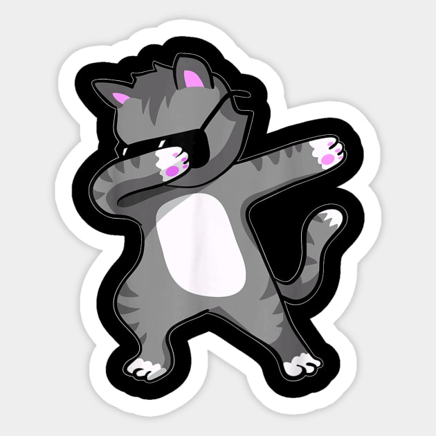 Dabbing Cat    Funny Cat Dab Dance  Gift Sticker by Activate